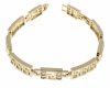 4375 Bransoletka elegancka złota 17+2cm pozłacana 14k wzór grecki 